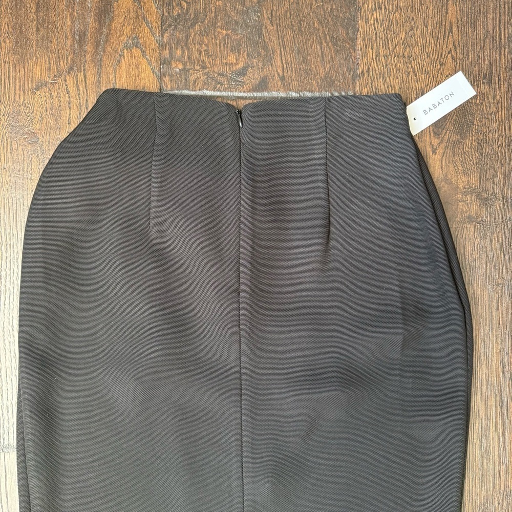 Babaton Black Wrap Skirt with Bow Detail - Picture 6 of 8